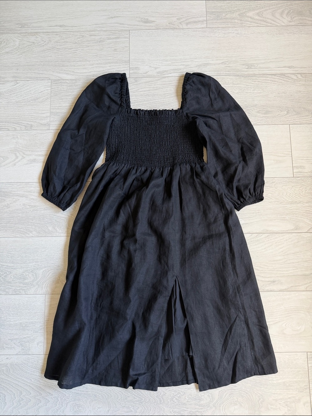 J Crew Smocked Puff Sleeve Dress